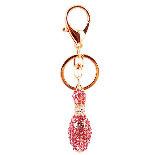 Creative Diamond-studded Crystal Bowling Keychain - Krystle Treasures