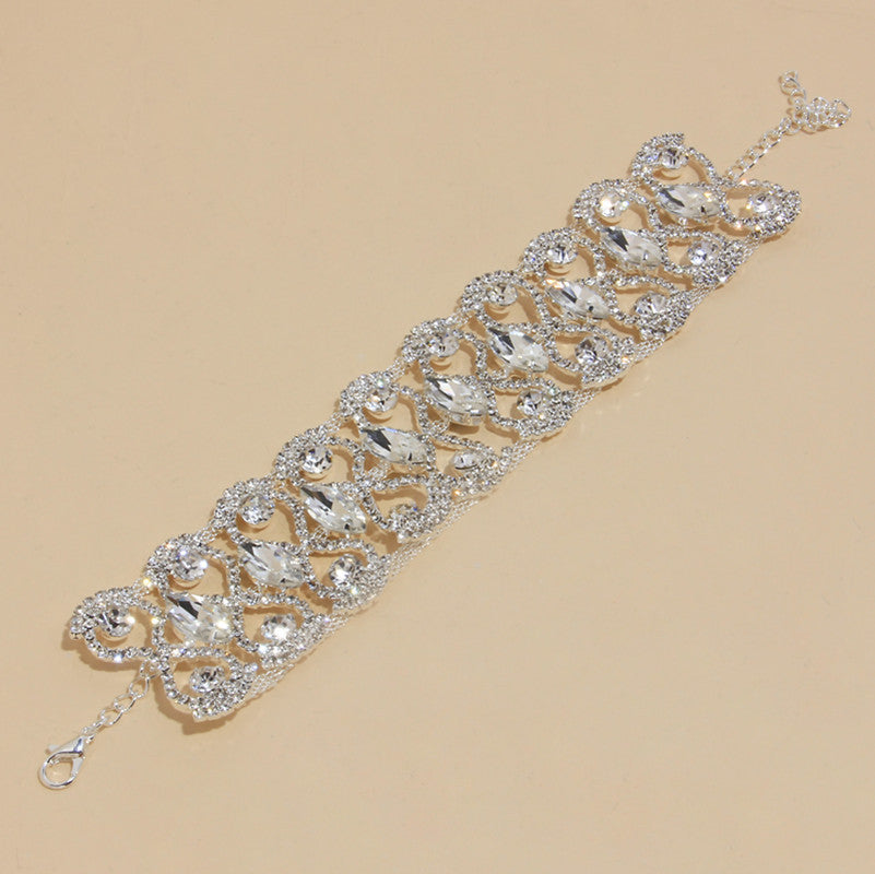 Fashion Retro Full Diamond Bracelet Ladies Niche - Krystle Treasures