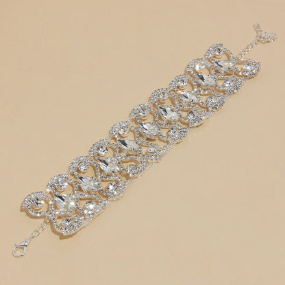 Fashion Retro Full Diamond Bracelet Ladies Niche - Krystle Treasures