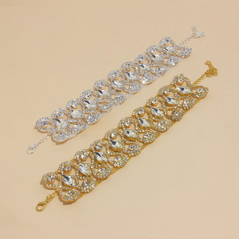 Fashion Retro Full Diamond Bracelet Ladies Niche - Krystle Treasures