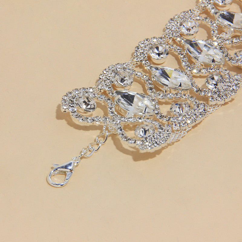 Fashion Retro Full Diamond Bracelet Ladies Niche - Krystle Treasures
