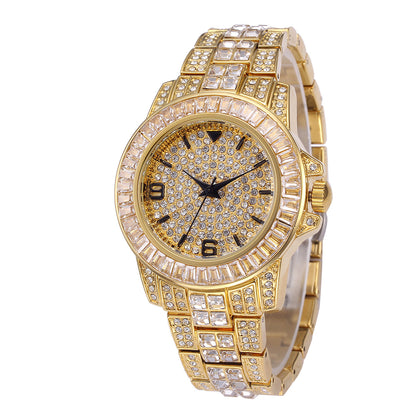 Stainless steel waterproof full diamond watch - Krystle Treasures