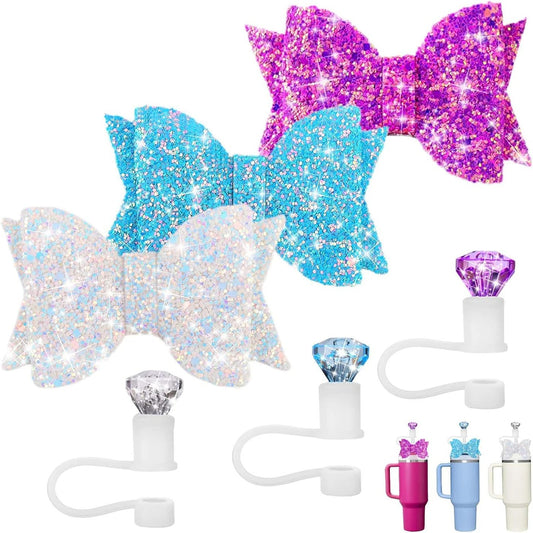 Diamond Bow Straw Cup Stylish Fashionable Drinkware – Krystle Treasures