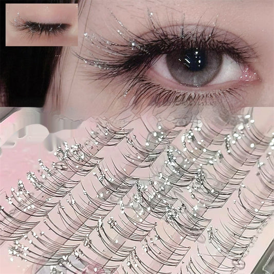 Large Sparkling Diamond False Eyelashes Dramatic Look – Krystle Treasures