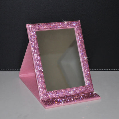 Diamond-Encrusted Makeup Folding Mirror - Krystle Treasures