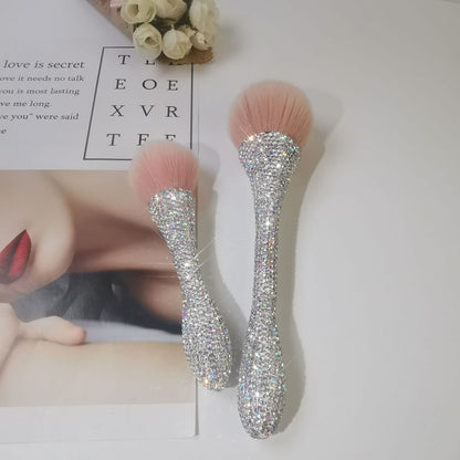 Diamond-Encrusted Makeup Brush - Krystle Treasures