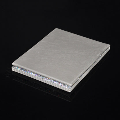 Diamond-Encrusted Makeup Folding Mirror - Krystle Treasures