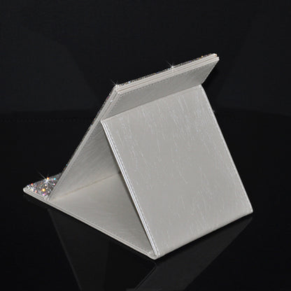 Diamond-Encrusted Makeup Folding Mirror - Krystle Treasures