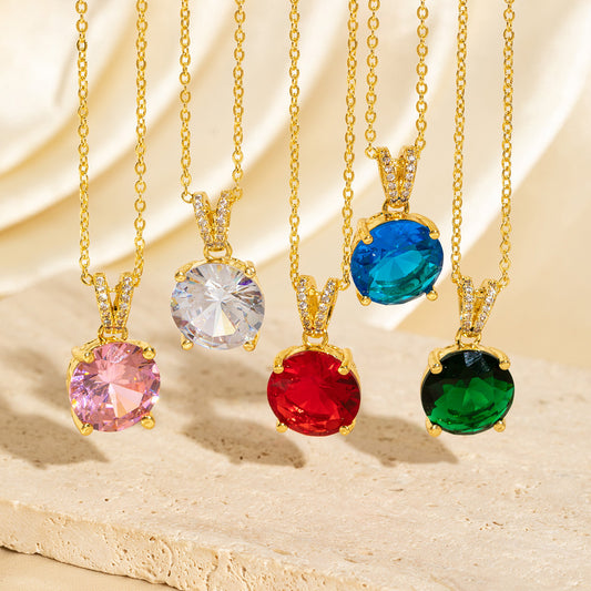 Color Diamond Pendant Necklace Stylish Fashion Accessory – Krystle Treasures